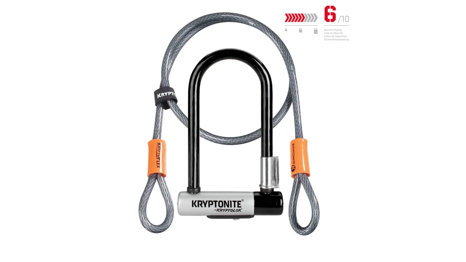 Kryptonite KryptoLok Min-7 + KFlex 120cm - Grau/Schwarz 3 Kryptonite KryptoLok Min-7 + KFlex 120cm - Grau/Schwarz