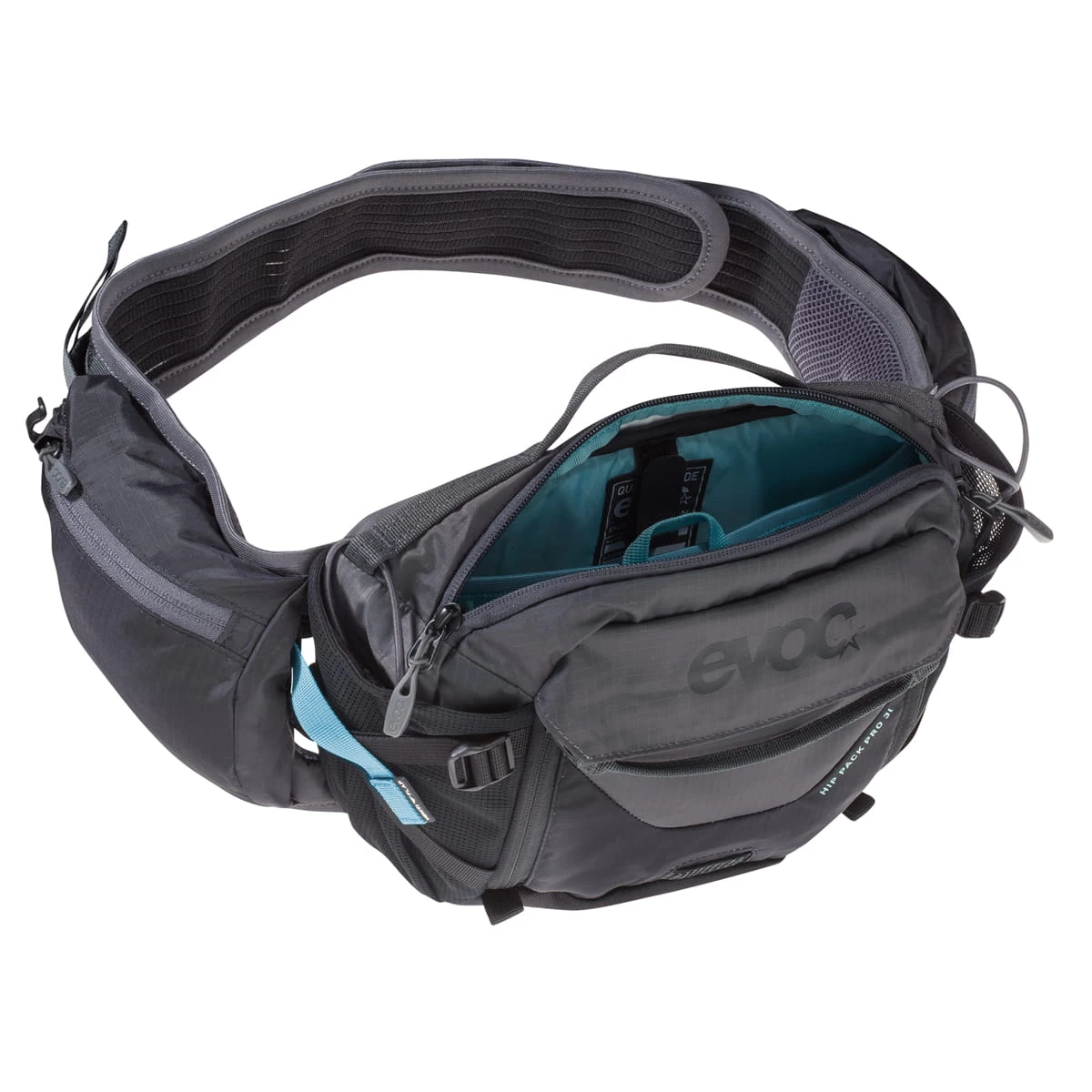 Evoc Hip Pack Pro 3l + 1,5l Trinkblase Hüfttasche - Schwarz/Grau 4 Evoc Hip Pack Pro 3l + 1,5l Trinkblase Hüfttasche - Schwarz/Grau – Bild 2