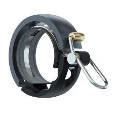 KNOG Oi Luxe Fahrradklingel - Schwarz/Grau - Large, 23.8mm-31.8mm