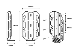 Restrap Carry Cage Halter - Schwarz 27 Restrap Carry Cage Halter - Schwarz -Fahrradwelt Verkauf Restrap Carry Cage Size Guide 800x