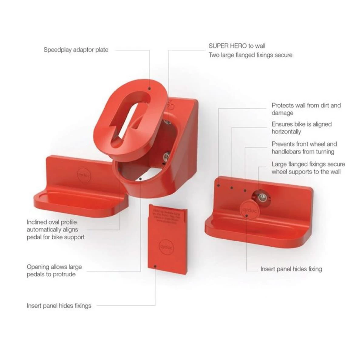 Cycloc Superhero Fahrradhalterung - Schwarz 4 Cycloc Superhero Fahrradhalterung - Schwarz – Bild 2