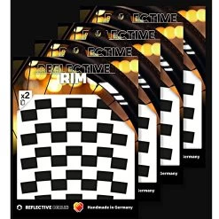 Pack Of 4 Reflective Rim Checker - Schwarz