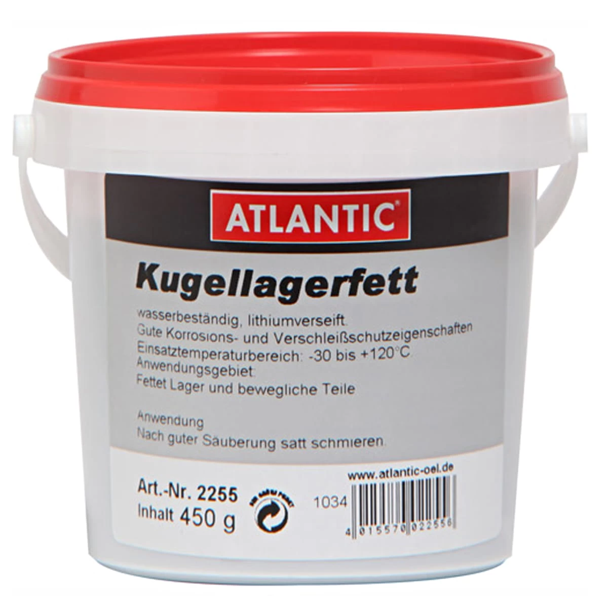 Atlantic Kugellagerfett - Eimer 450 G 3 Atlantic Kugellagerfett - Eimer 450 G