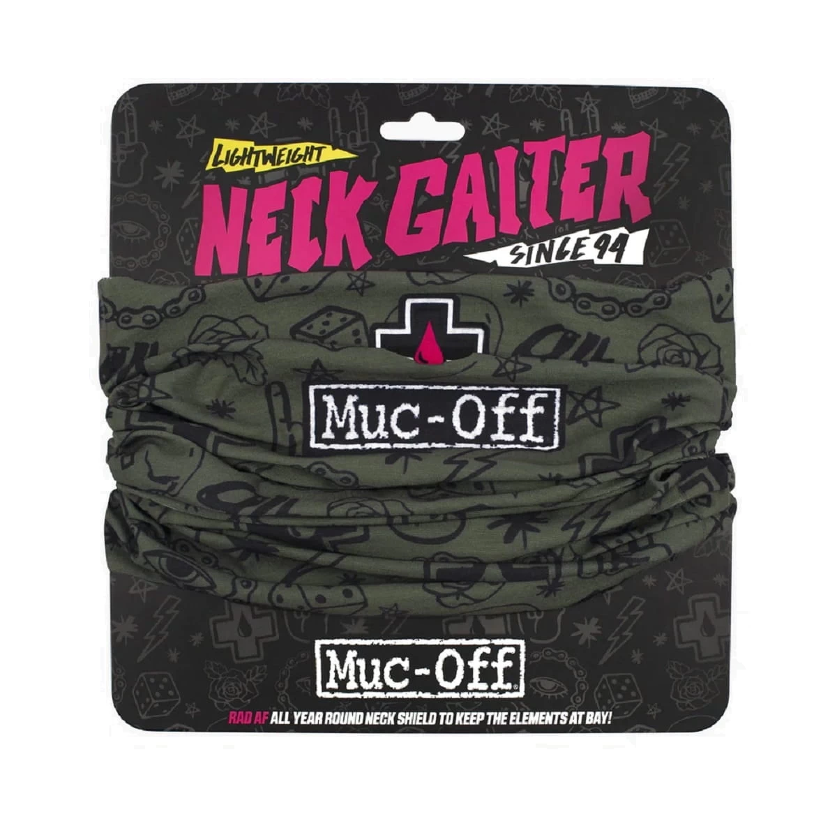 Muc-Off Lightweight Neck Gaiter Halstuch - Grün Punk 3 Muc-Off Lightweight Neck Gaiter Halstuch - Grün Punk