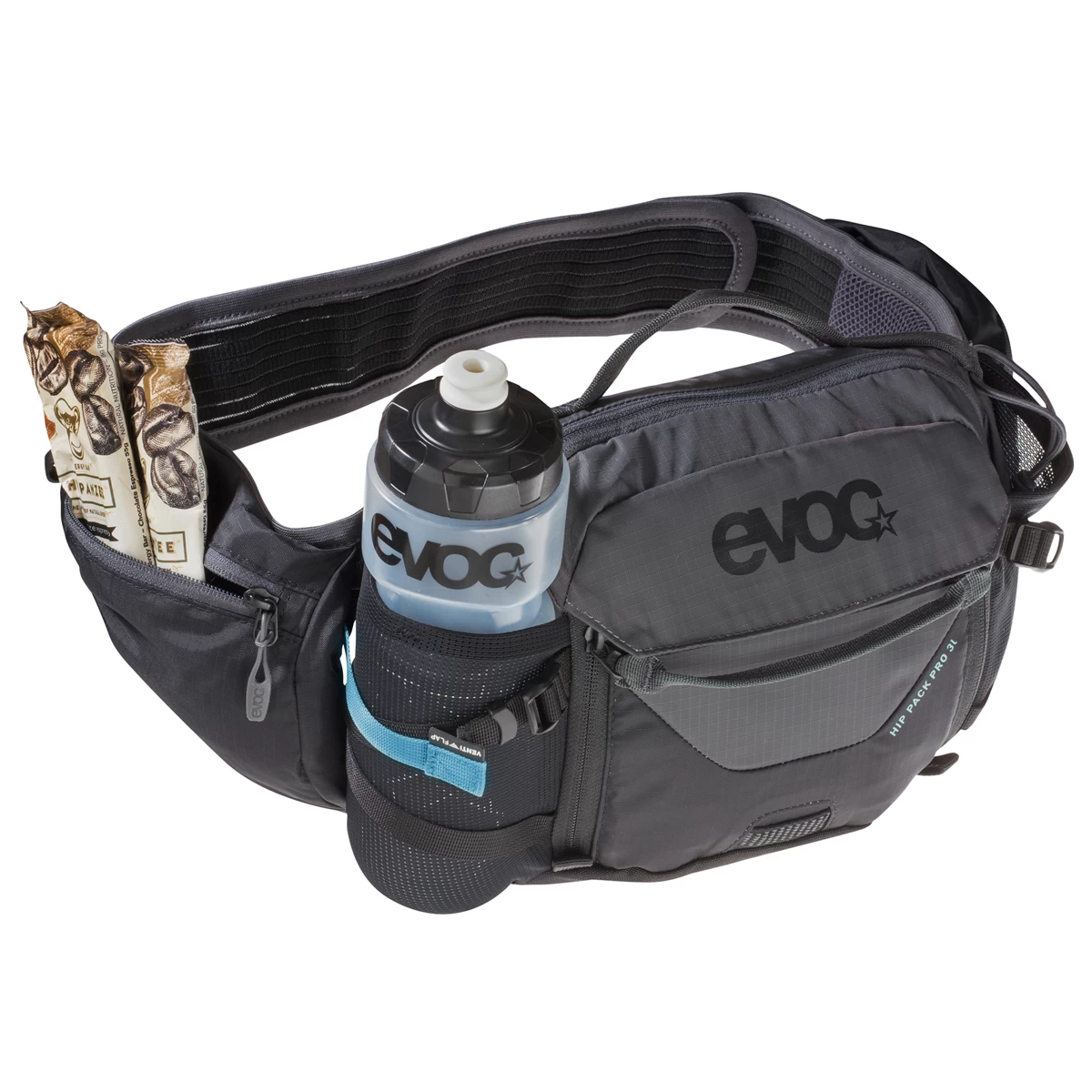 Evoc Hip Pack Pro 3l + 1,5l Trinkblase Hüfttasche - Schwarz/Grau 7 Evoc Hip Pack Pro 3l + 1,5l Trinkblase Hüfttasche - Schwarz/Grau – Bild 5