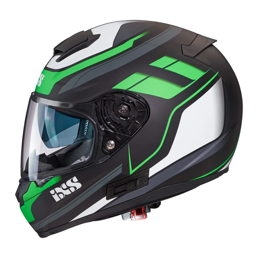 IXS 215 2.0 Motorradhelm Matte Black Green White 4 IXS 215 2.0 Motorradhelm Matte Black Green White – Bild 2