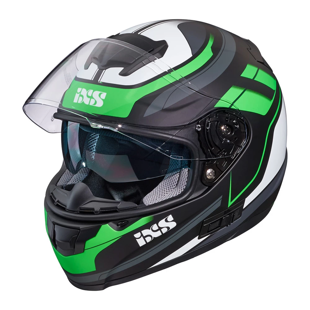 IXS 215 2.0 Motorradhelm Matte Black Green White 7 IXS 215 2.0 Motorradhelm Matte Black Green White – Bild 5